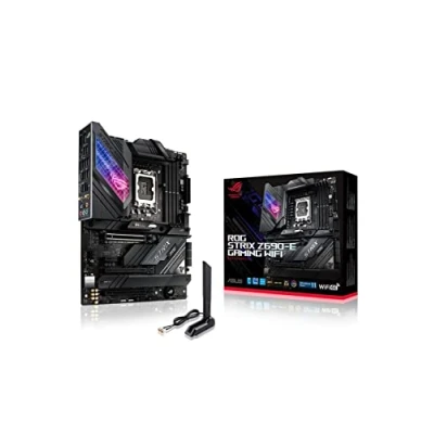Immagine di ASUS ROG Strix Z690 E Gaming WiFi Scheda Madre ATX, Intel Z690, LGA1700, DDR5, PCI 5.0, 6E (802.11ax), 2.5Gb Ethernet, SupremeFX 7.1, 4xM.2, 6xSATA 6GB/s, Aura Sync RGB, Nero