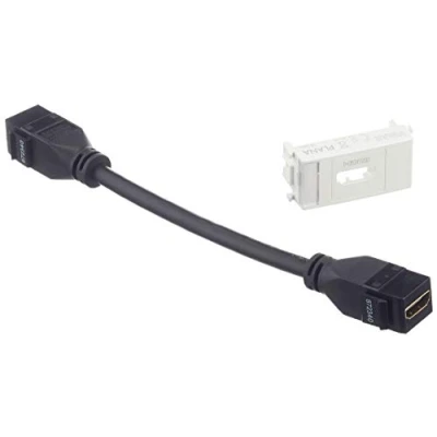 Immagine di Vimar 14346 Plana Presa standard HDMI, aggancio Keystone, grigio