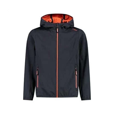 Immagine di CMP Giacca in light softshell da bambini con cappuccio fisso, Antracite, 110