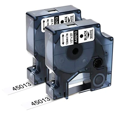 Immagine di Upwinning 45013 Nastro per Etichette Compatibile con Dymo D1 Natro 12mm x 7m S0720530 Nero su Bianco, Label Manager 160 210D 260P 280 360D 420P PnP 450 450D, Confezione da 2