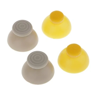 Immagine di Analogico Tappi Di Ricambio Joystick Per GameCube 2 Grigio + Giallo