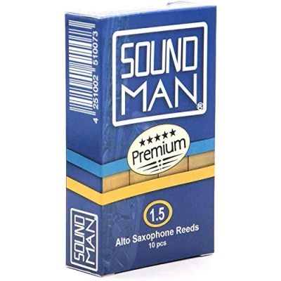 Immagine di 10 Soundman® Ance per Sassofono Contralto Fine Saxophone Reeds (Durezza: 1,5)