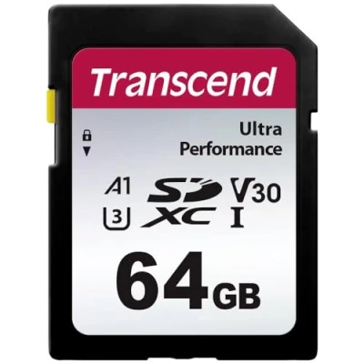 Immagine di Transcend TS64GSDC340S Scheda SDXC 64 GB A1 Application Performance Class, v30 Video Speed UHS Class 3 antiurto, impermeabile