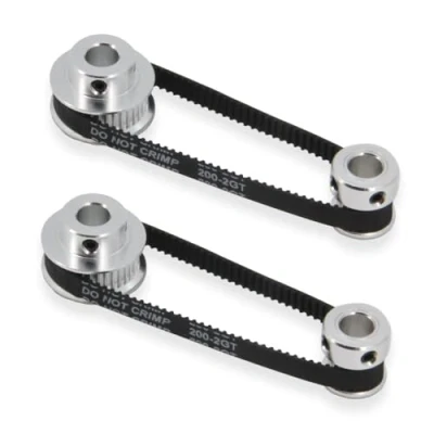 Immagine di TUZUK Set da 2 pezzi GT2 Ruota sincrona 20 e 36 denti Puleggia dentata in alluminio con foro 8 mm cinghia Lunghezza 200 Larghezza 6 (20 36T 8B 6)