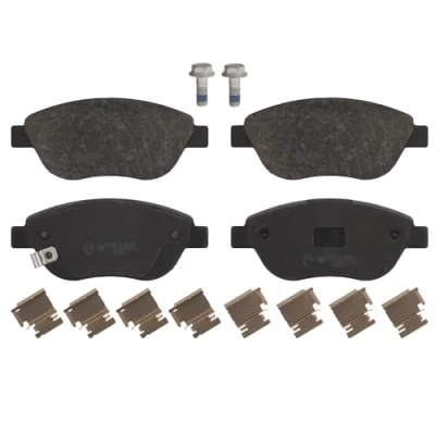 Immagine di BLUE PRINT ADZ94234 Kit pastiglie freno Assale anteriore con segnalatore acustico usura materiale di fissaggio OPEL: Corsa D Hatchback, FIAT: 500L