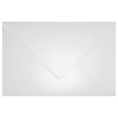 Immagine di Netuno 25 buste lettera bianco perlato formato C5 162x 229 mm 120g Aster Metallic White di lusso bianche perlescenti per biglietti invito partecipazioni matrimonio battesimo compleanno comunione
