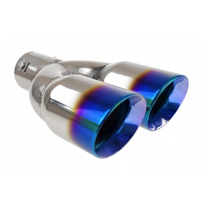 Immagine di AMiO MT 022BLC 02354 Terminale di Scarico Blu Forma a V Acciaio inossidabile