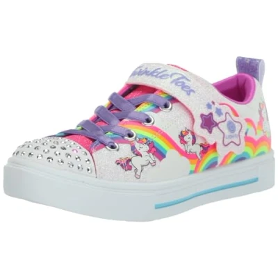 Immagine di Skechers Twinkle Sparks Sneakers basse white/multicoloured per bambini, Taglia: 28, White/multi coloured Sintetico / tessuto