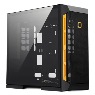 Immagine di Geometric Future M6 Dali Mid Tower, alloggiamento per PC, design del canale d&#039;aria verticale, supporto E ATX da 12&quot; x 11&quot;, 360 radiatore, verticale GPU, colore nero, GEO