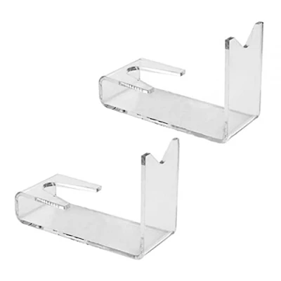 Immagine di MiOYOOW 2 supporti per pistola in acrilico trasparente, supporto pistola, modello giocattolo, espositore revolver, 14 x 6,3 7,6 cm