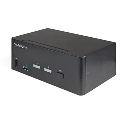 Immagine di StarTech.com KVM Switch HDMI a 2 porte e doppio monitor 4K60Hz Ultra HD HDR per computer desktop con 2x USB 3.0 Hub (5Gbps) 4x 2.0 HID, Audio Tasti di scelta rapida (SV231DHU34K6)