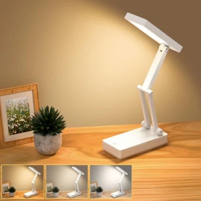 Immagine di Lampada da Tavolo senza Fili,Lampada Scrivania LED Pieghevoli &amp; Ricaricabile,Lampade Comodino,Lampada Abat Jour Fili,Dimmerabile,3 Modalità Luce,per Camera Letto, Lettura, Studio
