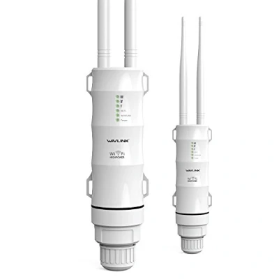 Immagine di WAVLINK AC600 Dual Band Ripetitore esterno WiFi, punto di accesso wireless, ripetitore/modalità Ap/Router/WISP, 2,4 GHz 150 Mbps + 5 433 Mbps, modello PoE passivo, 100 m+,bianco