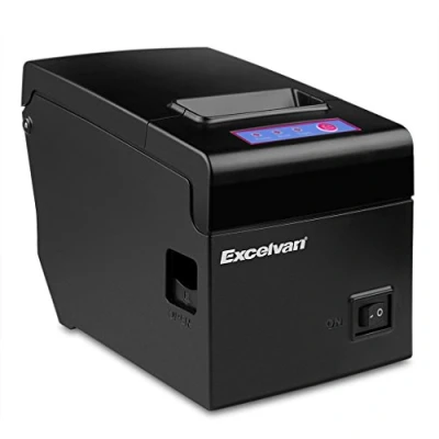 Immagine di Excelvan E58 Stampante termica Bluetooth per ricevute e biglietti (58 mm, Android, iOS, Windows, Linux, 130 mm/s, ESC/POS, USB), nero