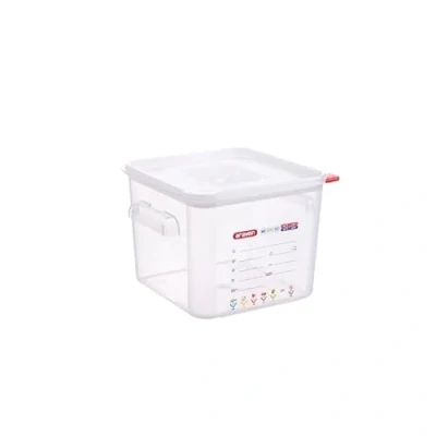 Immagine di Araven Contenitore quadrato trasparente in polipropilene 6 litri con coperchio 235x235x190