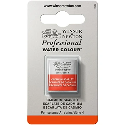 Immagine di Winsor &amp; Newton Professional Vernici ad acquerello, vivaci e resistenti alla luce, pigmenti per artisti, 1/2 GODET, colore: Scarlatto Di Cadmio