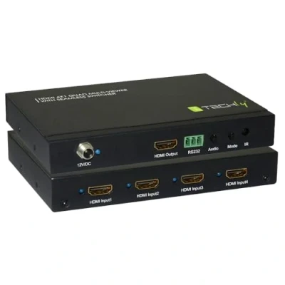 Immagine di Techly 102260 Multiview HDMI 4x1 con Switch Seamless Nero