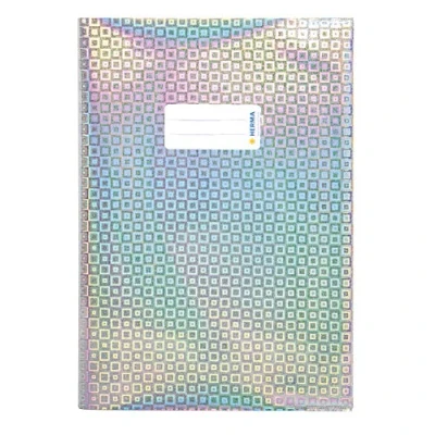 Immagine di HERMA 19473 copertine per quaderni, formato A4, 10 pezzi, con etichetta, in pellicola di polipropilene olografico, resistente e lavabile, quaderni scolastici, colorate