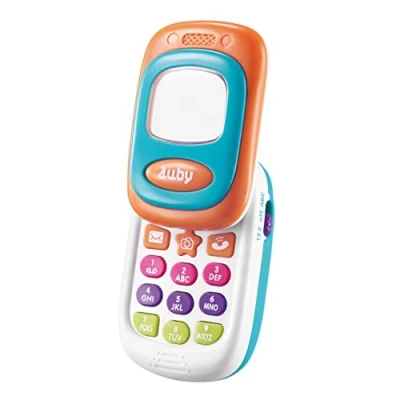Immagine di Auby Telefono Cellulare Slide &amp; Learn, sensoriali con Musica, Giocattoli prescolari per Bambini di 9 10 11 12 Mesi, Regali Natale, Compleanno, FR461588