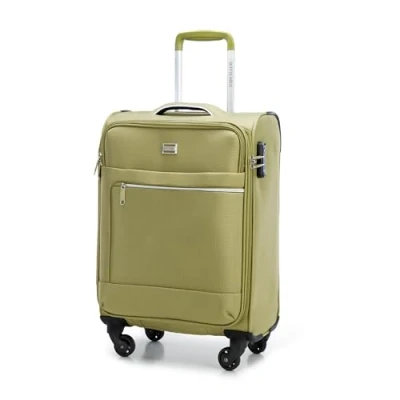 Immagine di WITTCHEN MIRA Line Set di 3 Valigie Bagaglio morbido in poliestere Maniglia trasporto telescopica Quattro ruote Serratura a combinazione TSA Taglia (S+M+L) Verde