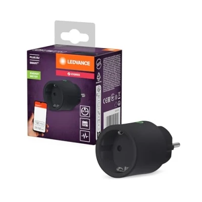 Immagine di LEDVANCE SMART+ Presa intelligente per interni con tecnologia ZigBee, integra dispositivi tradizionali nella smart home, compatibile Alexa o Google, nero, confezione da 1