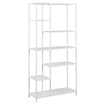 Immagine di AC Design Furniture Norbert Libreria doppia asimmetrica, A: 165 x L: 79.5 P: 30 cm, Bianco, Metallo, 1 pezzo
