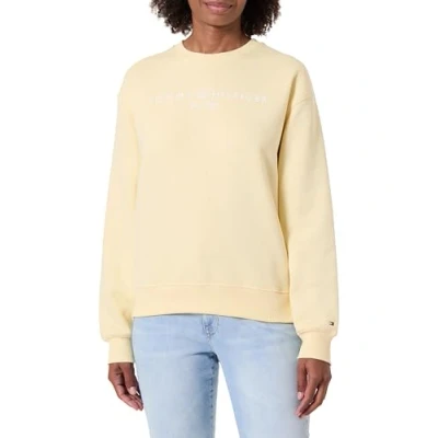 Immagine di Tommy Hilfiger Mdrn Reg Corp Logo C Nk Swtshrt Ww0Ww39791, Felpa, Donna, Giallo (Frozen Custard), S
