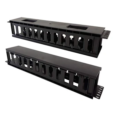 Immagine di Techly Professional 108316 Pannello Passacavi 19&quot; 2U con Coperchio Nero
