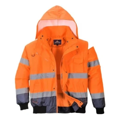 Immagine di Portwest C465ONRM Bomber Bicolore Alta Visibilità 3 in 1, Arancione/Blu Navi, Medium