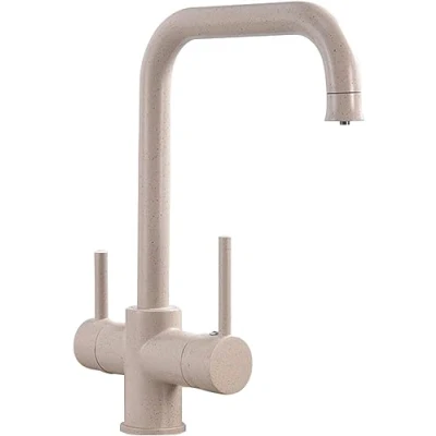 Immagine di JQFDD Rubinetto Cucina 3 Vie per Sistemi Osmosi Miscelatore Rubinetti Lavelli da con Beccuccio Girevole a 360 Avena B