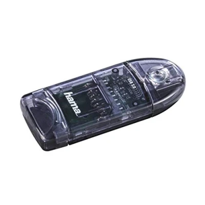 Immagine di Hama 124194 Lettore di schede multiple USB 3 6 in 1 (lettore SD SDHC SDXC microSD microSDHC microSDXC) per Windows PC, Mac, computer portatile, TV, colore antracite