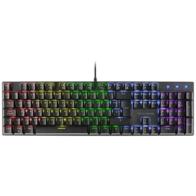 Immagine di Mars Gaming MK422 Nero, Tastiera Meccanica RGB, Antighosting, Switch Meccanico Blu, Lingua Portoghese