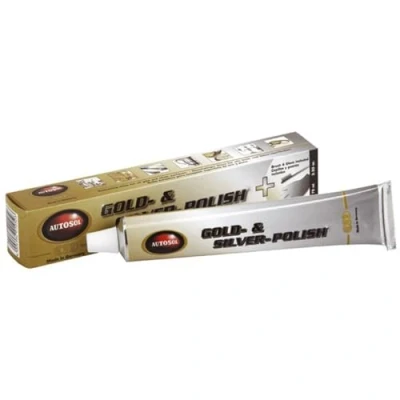 Immagine di Autosol 01 001053 Lucidante Oro e Argento con Spazzola Guanto, 75 ml