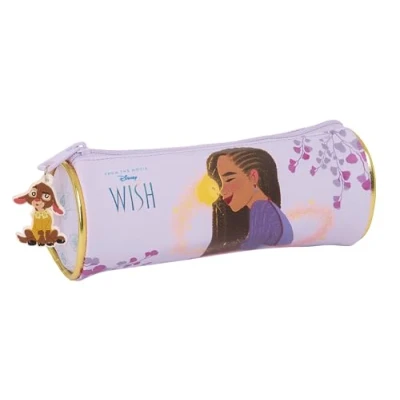 Immagine di Safta Wish astuccio rotondo da scuola, per bambini, ideale bambini dai 5 ai 14 anni, comodo e versatile, qualità resistenza, 20 x 7 cm, colore lilla, viola, Estándar, Casual