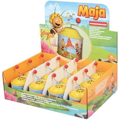 Immagine di Lena x Carillon a Forma di Ape Maia, Musicale ca. 10,5 7,5 cm, Scatola Melodia La Primavera, Contenitore Girevole in Metallo, per Bambini dai 18 Mesi su, Organo con api Maya, Multicolore, 52752