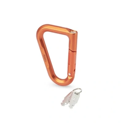 Immagine di Matador BetaLock (arancione) moschettone di bloccaggio e lucchetto da viaggio 2 in 1; TSA per bagagli viaggi; resistente con chiavi incluse, ideale EDC, zaino spalla,
