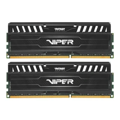 Immagine di Patriot Viper 3 Black PV316G160C9K Kit da 16GB (2x8 GB), DDR3 1600 MHz PC3 12800, NON ECC, 1.5V