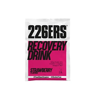 Immagine di 226ERS Recovery Drink Monodose Integratore per il Recupero a base di Proteine Whey, Creatina, Carboidrati, Trigliceridi e L Arginina, Senza Glutine, Fragola 1 x 50 gr