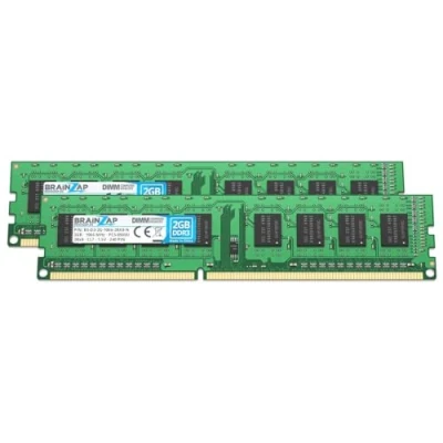 Immagine di BRAINZAP Memoria RAM da 4 GB (2 X 2 GB) DDR3 DIMM PC3 8500U 2Rx8 1066 MHz 1,5 V CL7 Computer PC