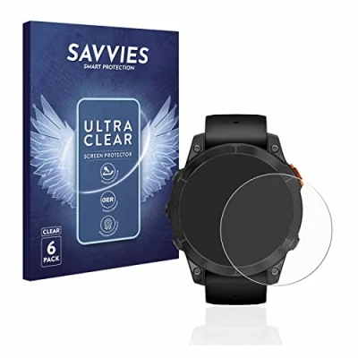 Immagine di savvies (6 Pezzi Pellicola Protettiva per Garmin Fenix 7 Pro Solar (47 mm) Protezione Schermo Trasparente