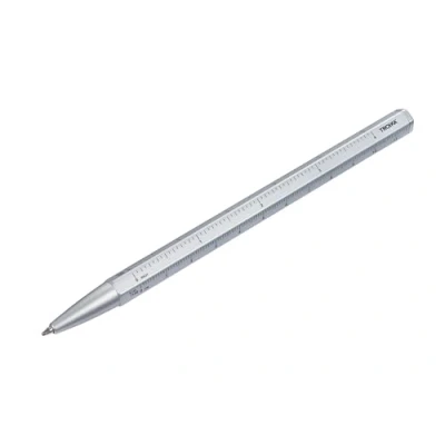 Immagine di Penna a sfera multitasking con ricarica D1 nera CONSTRUCTION BASIC righello per centimetri/pollici, scala 1:20/1:50 facile cambio della alluminio, metallo