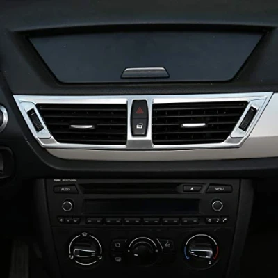 Immagine di DIYUCAR ABS Chrome Console Centrale Aria Vent Decorazione Telaio Trim Per X1 E84 2011 2015 Accessori