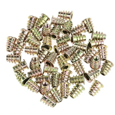 Immagine di 50 Pz Dadi M5*13 Tipo Filettato Esagonale Testa di azionamento In Lega Zinco Filo Mobili Hex Socket Vite Per Legno Inserto Kit Assortimento