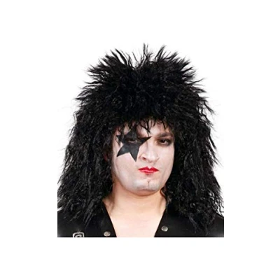 Immagine di FIESTAS GUIRCA GUI4799 Parrucca Rock Star Nera (Contenitore Scatola)