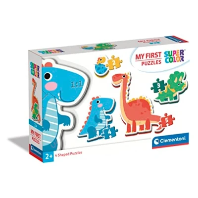 Immagine di Clementoni Supercolor My First Dinos 2,3,4,5 Pezzi Sagomato, Bambini 2 Anni, Puzzle Cartoni Animati Made in Italy, Multicolore, 20834