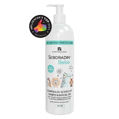 Immagine di Seboradin Bebe 2 in 1 Shampoo e Gel Detergente per Bimbi, Bambini Persone con Pelle Sensibile, Secca Atopica, Detersione Delicata, Cura del Bambino, dal Primo Giorno, 500 ml