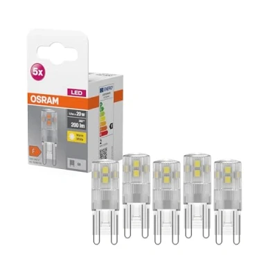 Immagine di OSRAM 4058075758049 LED (monocolore) ERP F (A G) G9 Forma speciale 1.9 W = 20 Bianco caldo (Ø x A) 15 mm 5 pz.