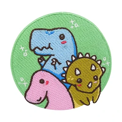 Immagine di Finally Home Toppa rotonda per bambini da applicare con il ferro stiro Toppe cucire T Rex