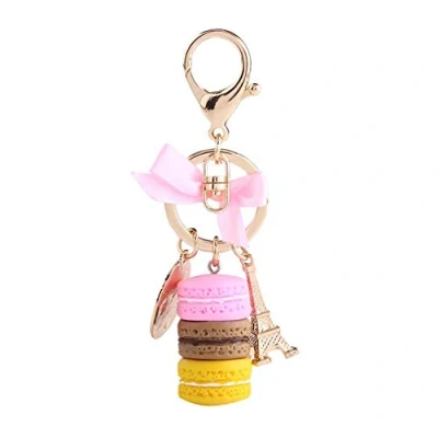 Immagine di Decorazione variopinta di fascino dell&#039;automobile del pendente della borsa portachiavi Keychain Keyring Macaron sveglio variopinto()