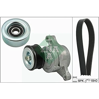 Immagine di INA 529 0175 10 Kit cinghie Poly V Controllare corsa libera generatore ed ev. sostituire MAZDA: 2 Hatchback, 3 Hatchback